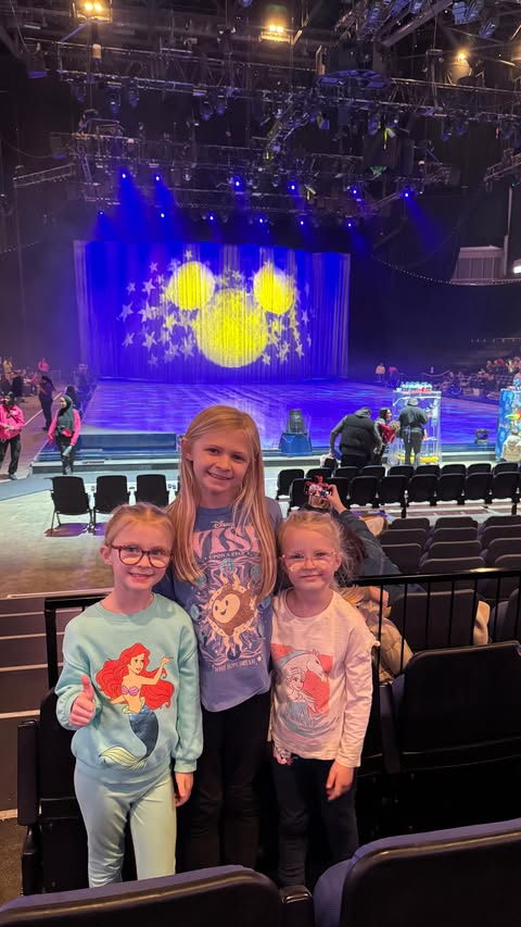 Instagram post by @girl_twin_mum_plus_one for Disney On Ice. Caption reads: [...] Taking my kids to @disneyonice for the first....