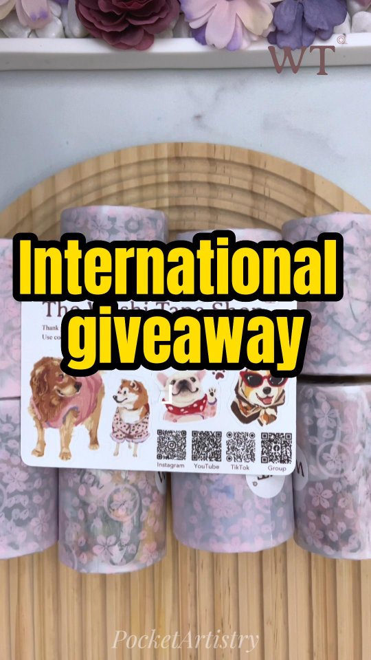 Instagram post by @pocketartistry.shop for The Washi Tape Shop. Caption reads: [CLOSED] Congratulations to....