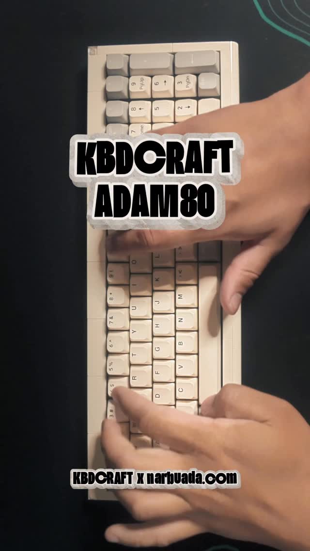 Instagram post by @ottawamk.ca for KBDcraft. Caption reads: The @KBDCRAFTER ADAM80 with stock S^2 (Super....