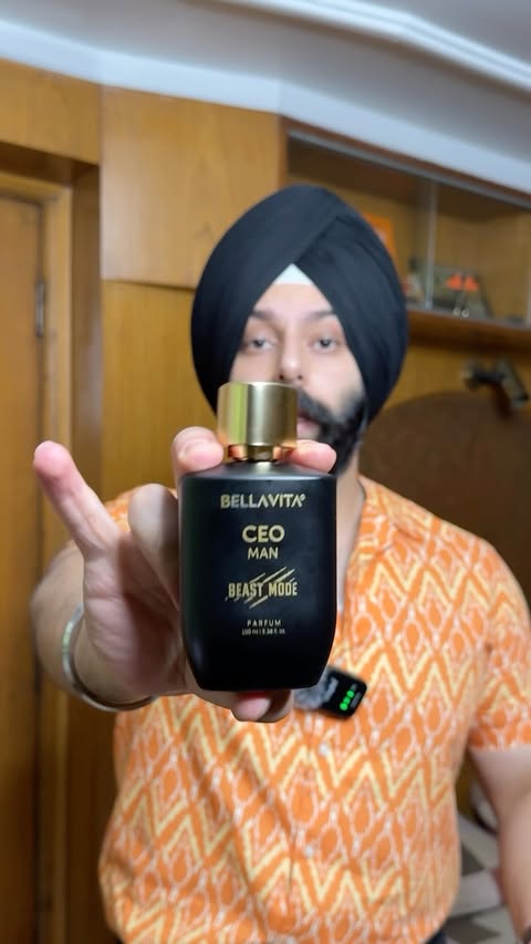 Instagram post by @gaganjotsinghmohal for BELLAVITA. Caption reads: Comment for link 👇 Bhai, in dono perfumes mein....