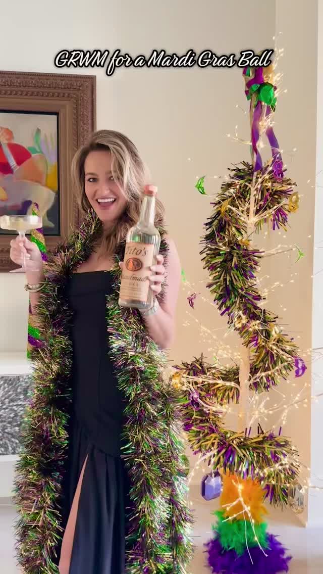 TikTok post by @calleyblue for Tito’s Handmade Vodka. Caption reads: [...] Tito’s Dirty Martini: 1 oz Tito’s Handmade....