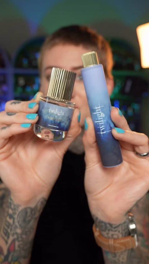 Instagram post by @oliviaolfactory for Scentbird. Caption reads: @scentbird just dropped a @twilight perfume?! 🌙....