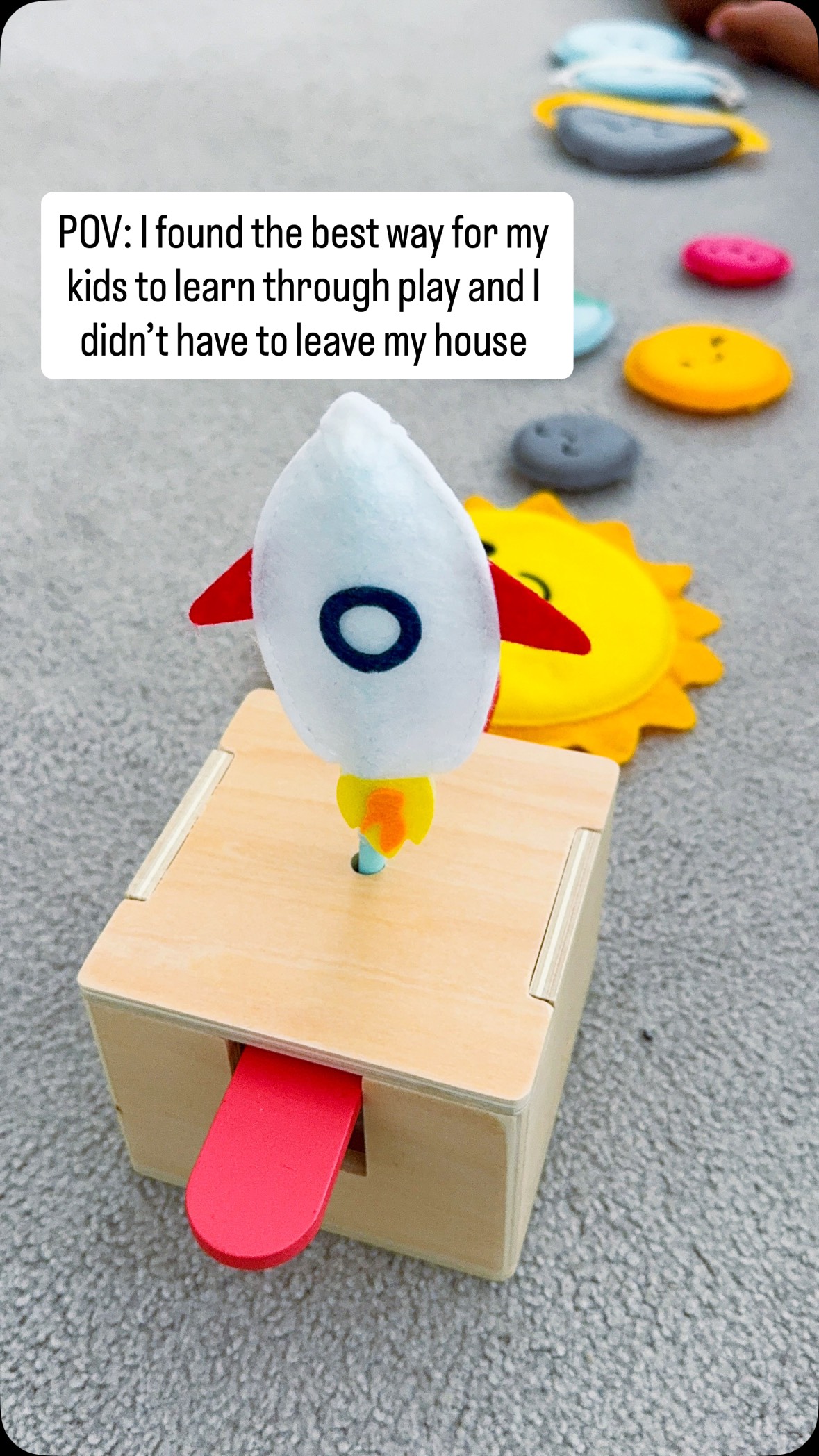 Instagram post by an influencer for KiwiCo. Caption reads: [...] to leave my house! I love how @kiwico_inc....