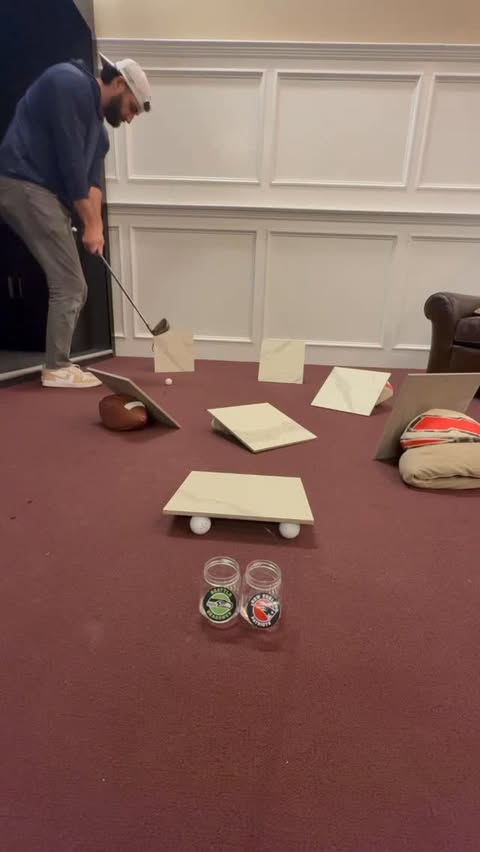 Instagram post by @holein1trickshots for PrizePicks. Caption reads: [...] yours and use my code “KELLEY” on PrizePicks....