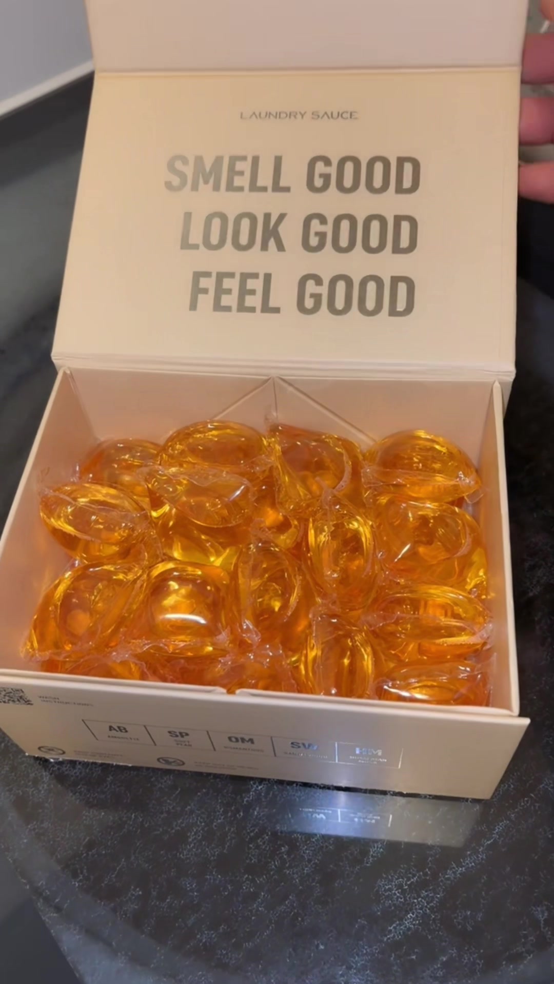 TikTok post by @_tiffanytiffany for Laundry Sauce. Caption reads: Smells heavenly @Laundry Sauce 🤤 #laundrysauce....