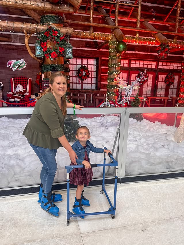 Instagram post by @magicalmomentswithkatie for Dezerland Park Orlando. Caption reads: Kicked off the holidays at Dezerland Park’s Winter....