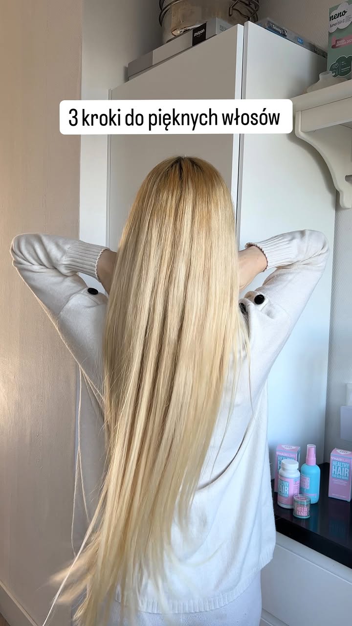 Instagram post by @slodkada for Hairburst. Caption reads: A jakie są Wasze 3 kroki do zdrowych włosów?
Mój....