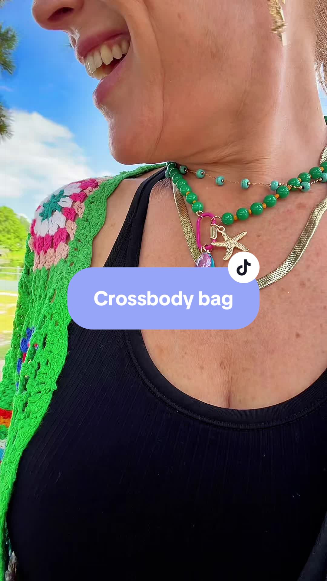 TikTok post by @godlives777 for CLUCI. Caption reads: [...] #tiktokshopcreatorpicks #spaciousbag @CLUCI....