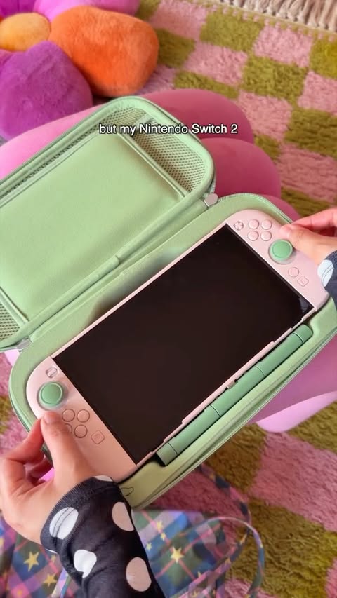 Instagram post by @sheselle for Belkin. Caption reads: [...] my switch 2 is always charged thanks to....