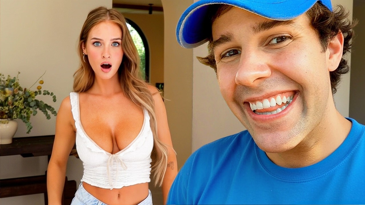 YouTube post by @DavidDobrik for Gopuff. Caption reads: CONFRONTING HER ABOUT OUR SECRET!!.