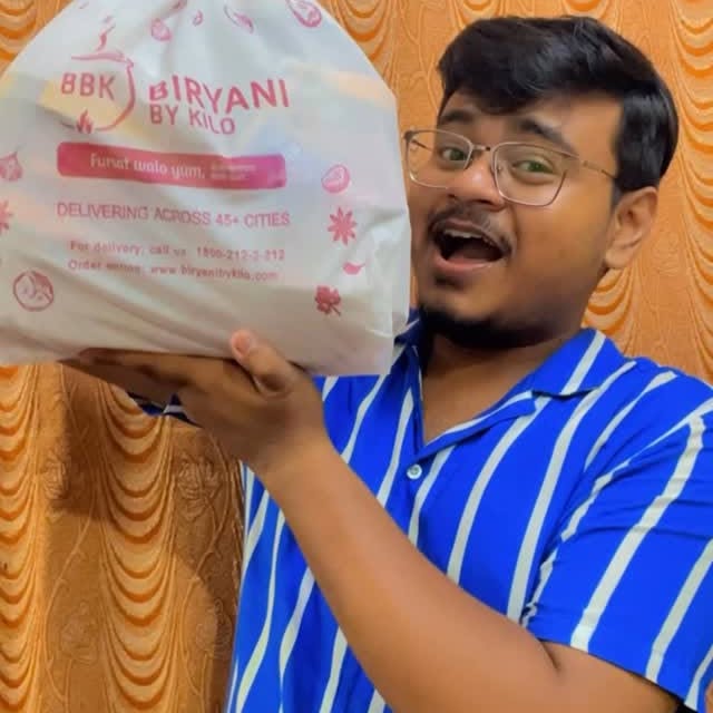 Instagram post by @____iammonojit for Biryani By Kilo. Caption reads: Celebrate the World Biryani Day with....