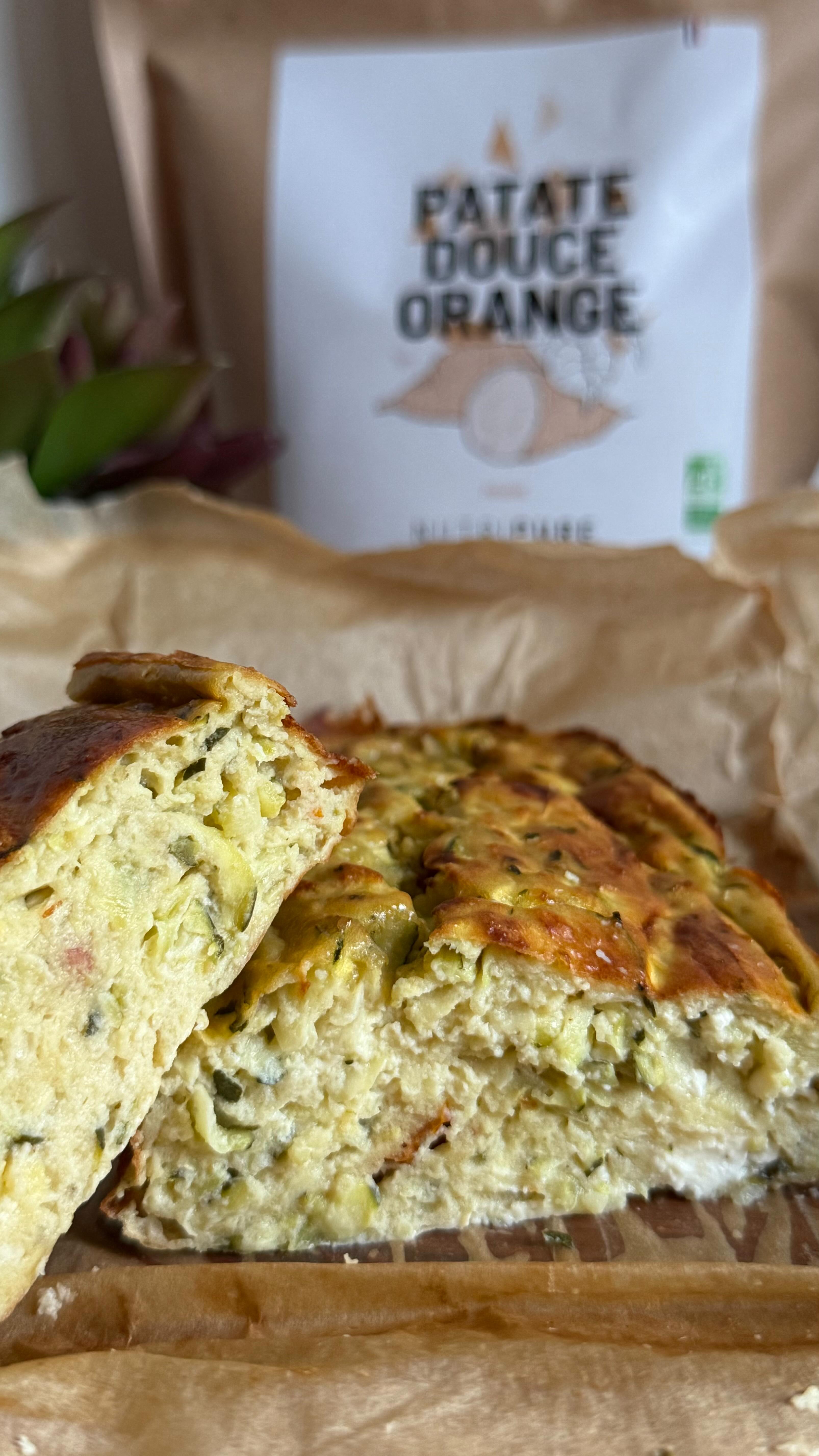 Instagram post by @mb_cuisine_ for Nutripure. Caption reads: Ton prochain cake préféré : le cake courgettes....