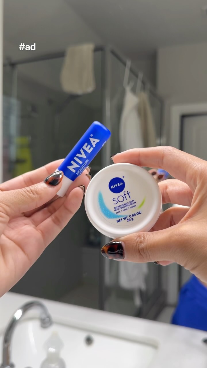 Instagram post by @lea_toshiye for NIVEA USA. Caption reads: Simple everyday makeup in just 4 steps! #ad....