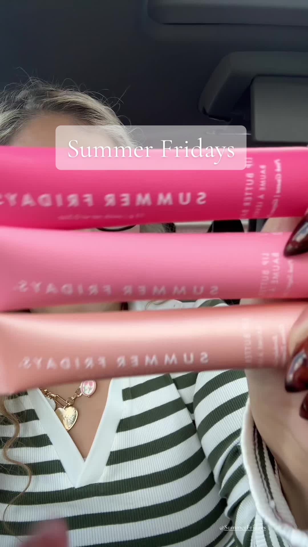 TikTok post by @sarahy_navarrete for Summer Fridays. Caption reads: Exclusive DEAL!! #summerfridays....