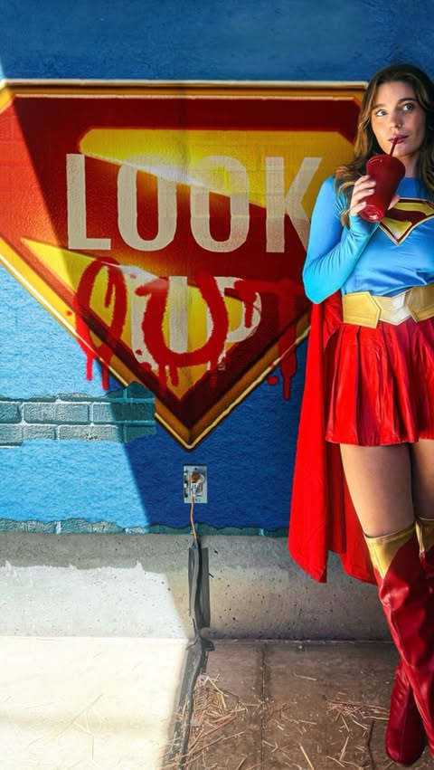 Instagram post by @tayamillerr for DC. Caption reads: [...] SUPERGIRL IS OUT NOW GO WATCH IT!!! 💫....