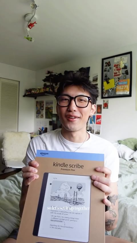 Instagram post by @ethanchengluong for Amazon Kindle. Caption reads: #gifted thank you @amazonkindle for sending over....