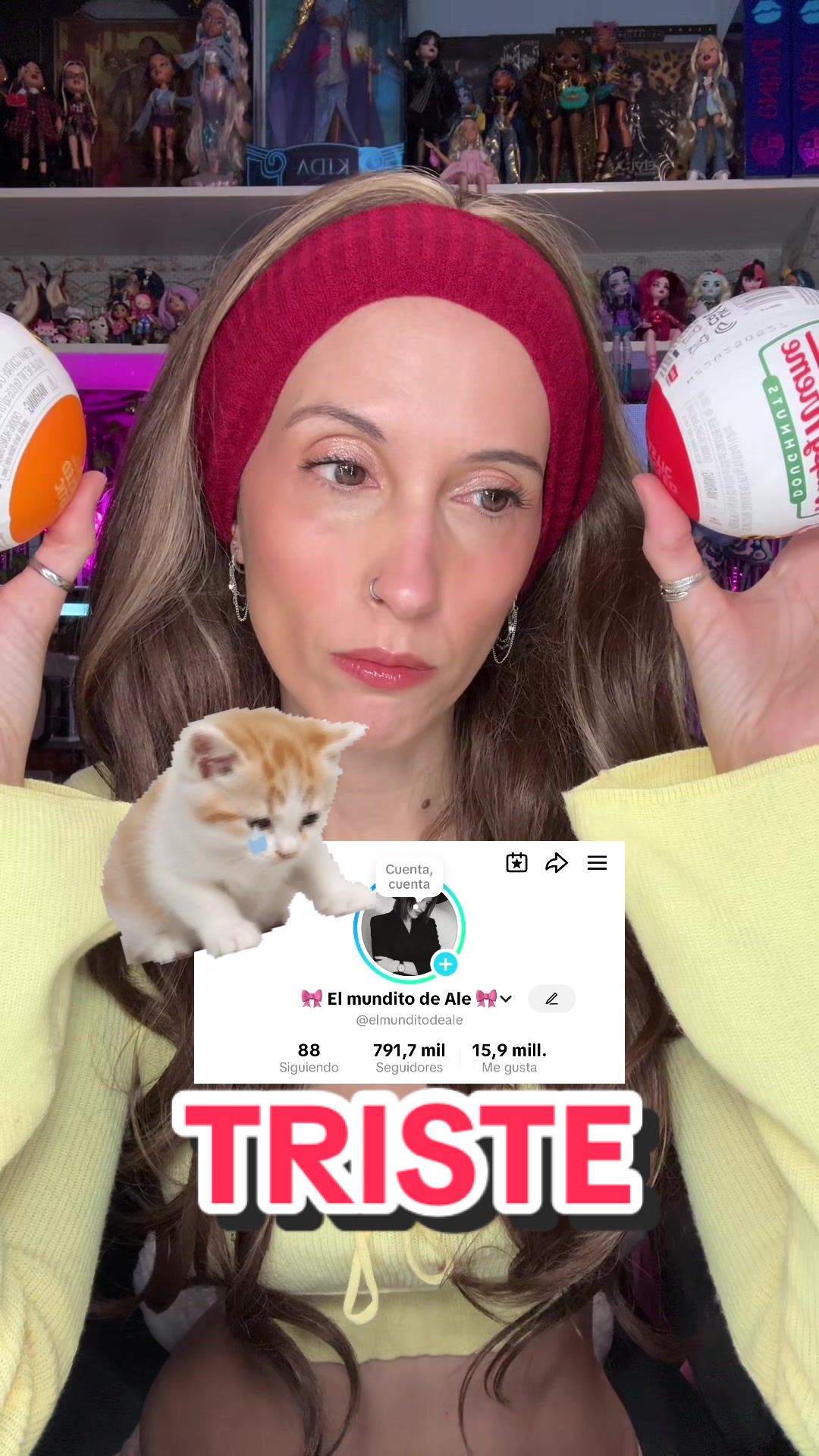 TikTok post by @elmunditodeale for ZURU Toys. Caption reads: [...] #krispykreme #zuru #humor #parati @ZURU Toys....