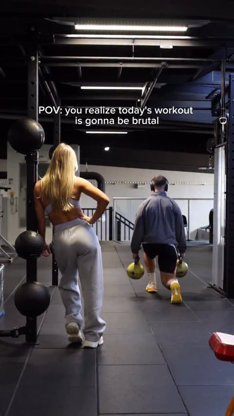 Instagram post by @deniceemoberg for Gymshark. Caption reads: Heeey wait.. 🥲 why so fast?! ( I’ve never seen....