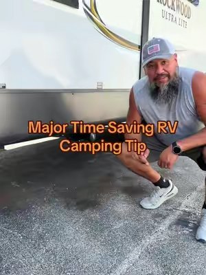 TikTok post by @rvrentalguy for Spreetail. Caption reads: [...] to break camp! #r#rvlifer#rvtips@S@Spreetail.