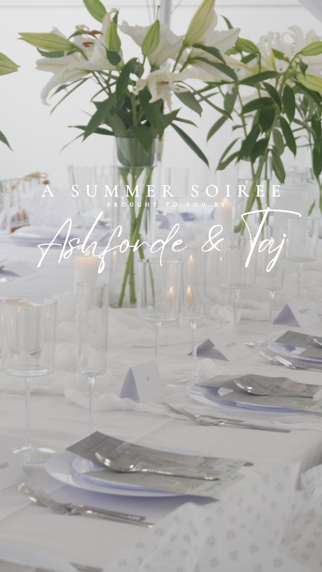 Instagram post by @tajmalique for Mind Games Fragrance. Caption reads: A Pre-Summer Soirée Dinner hosted by your two most....