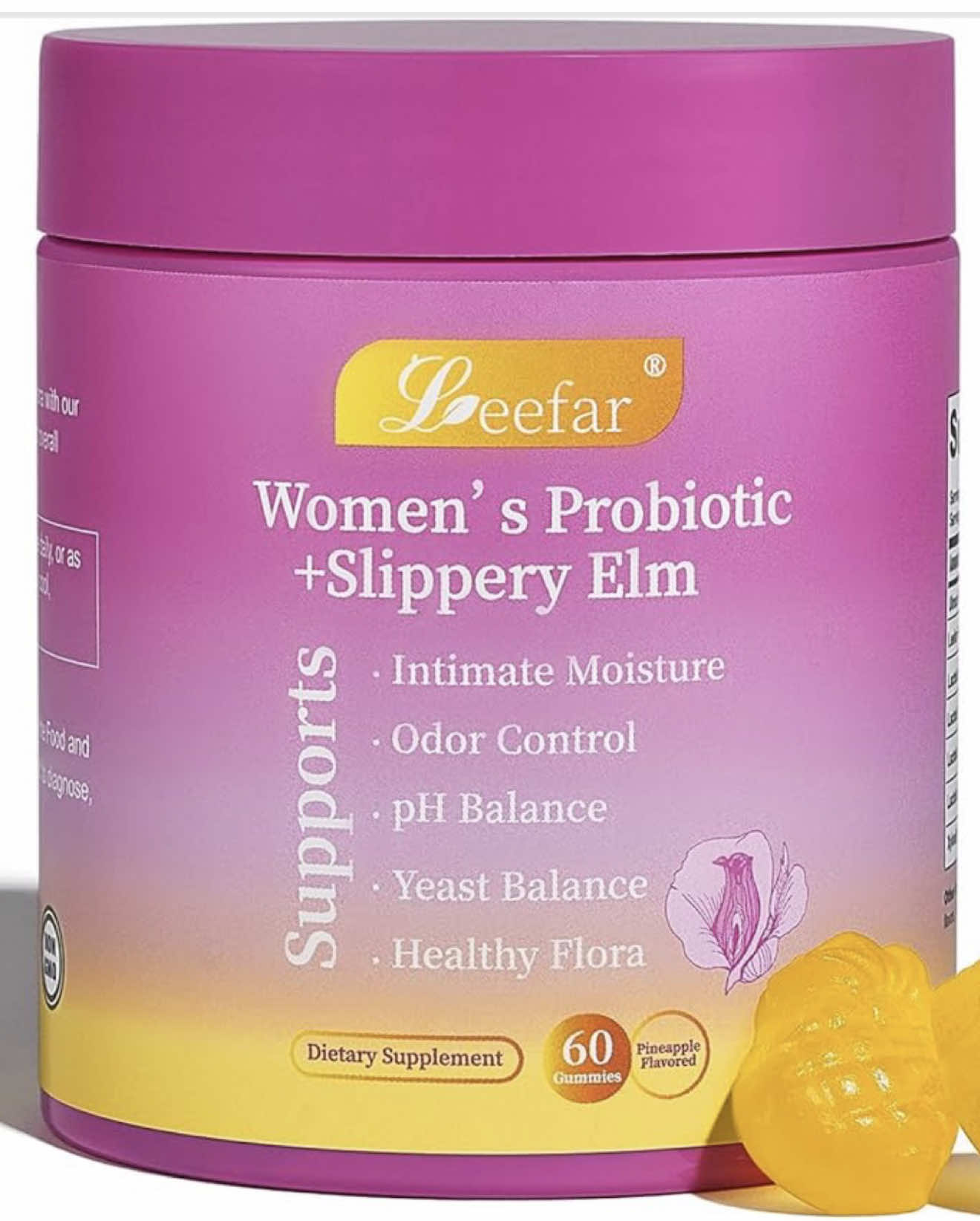 TikTok post by @juiccylipsnae for Leefar US. Caption reads: [...] these woman probiotics 😩😩😩💦💦💦 @Leefar....