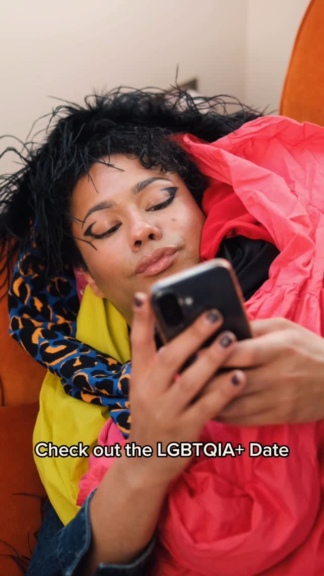 Instagram post by @travisalabanza for Hinge. Caption reads: ad | I have to admit, that sometimes being gender....