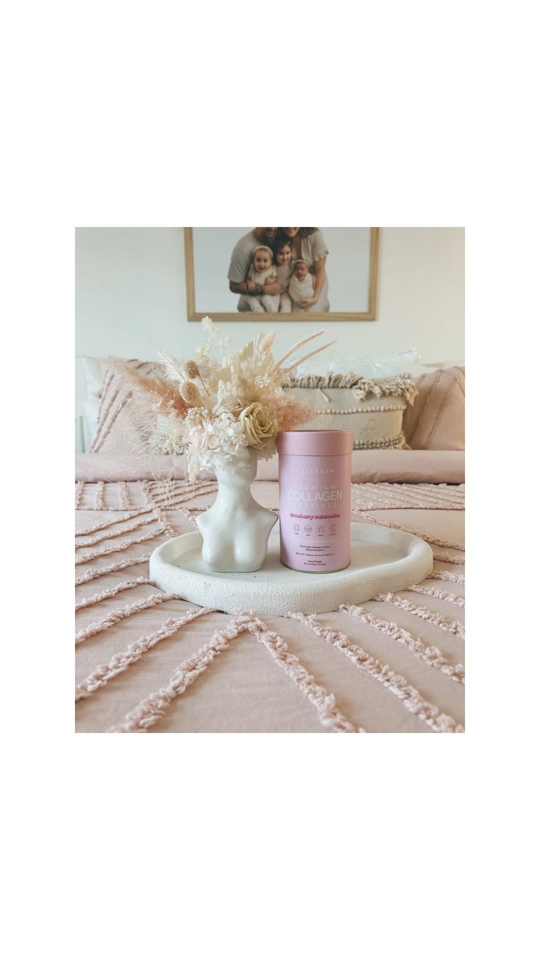 Instagram post by @theorganisedmama_ for The Collagen. Caption reads: AD| What a typical Saturday morning looks like for....