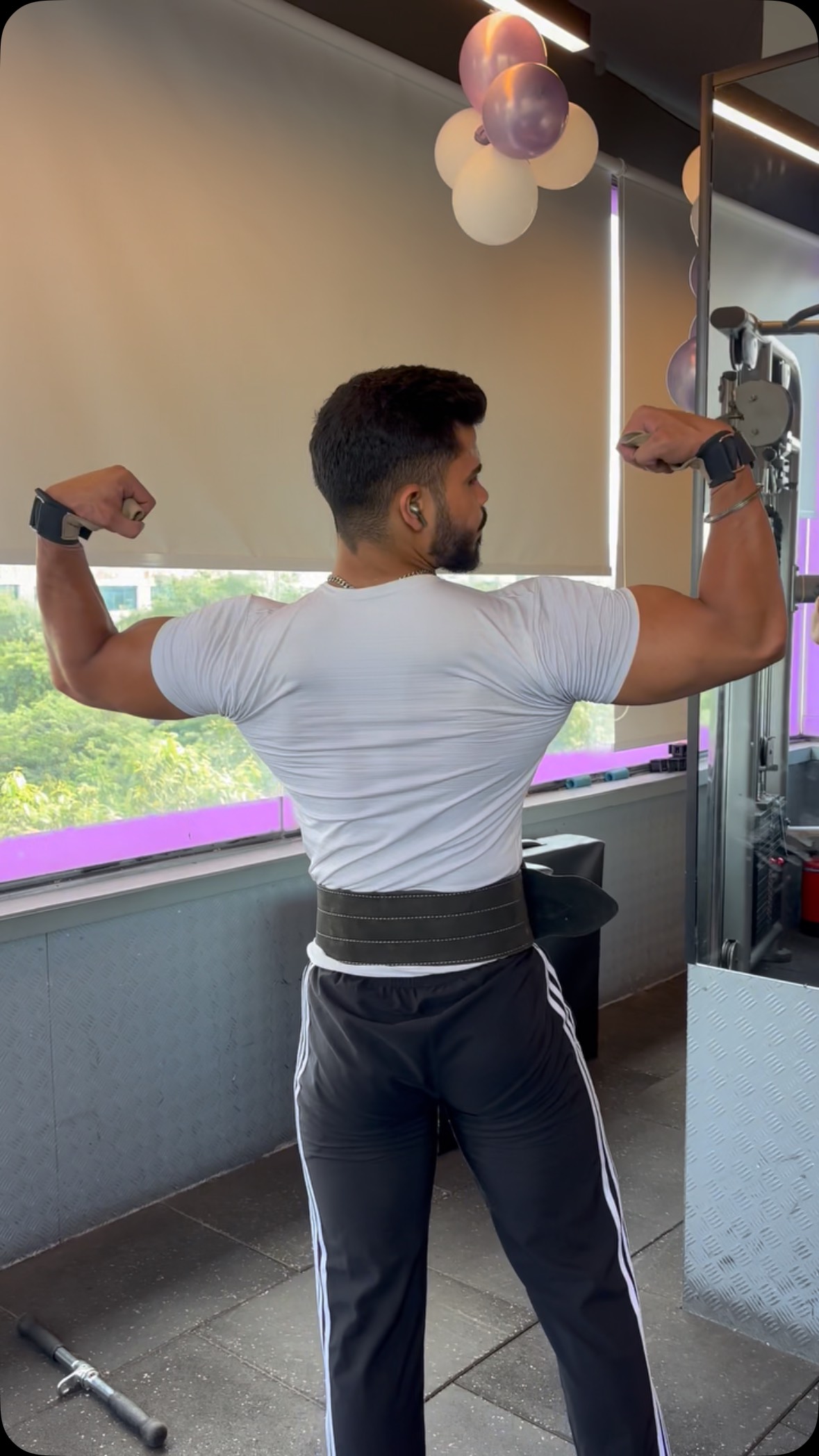 Instagram post by @anujjmalik for Bigmuscles Nutrition. Caption reads: Shaping up the future, one lift at a....