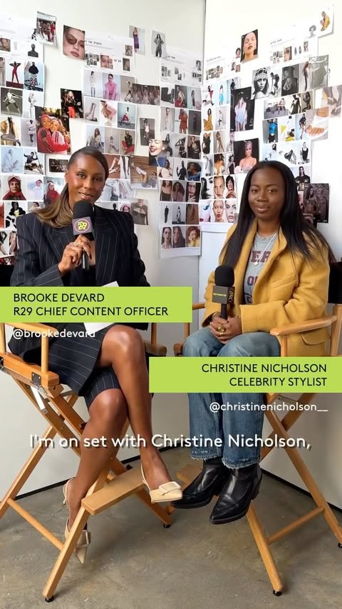 Instagram post by @brookedevard for Refinery29. Caption reads: From interning at Nylon and assisting at Teen....