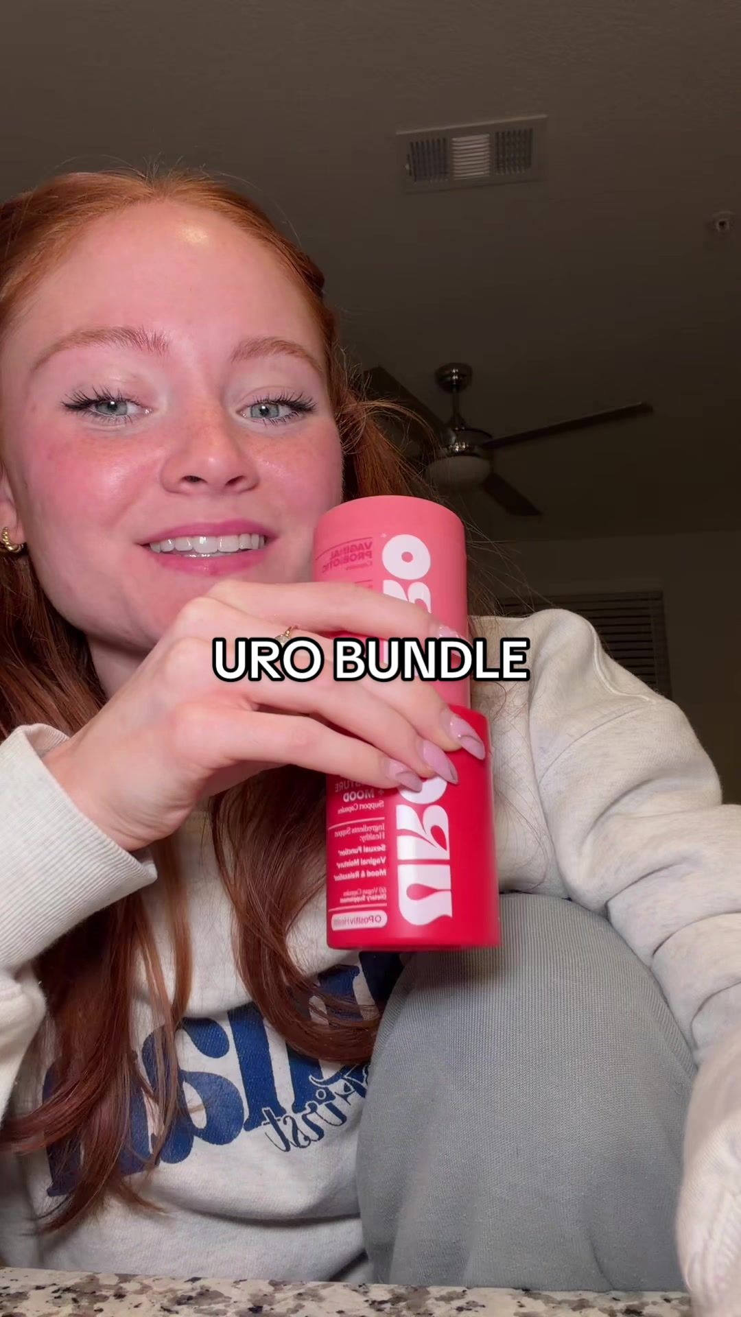 TikTok post by @mackenziedaviz2 for O Positiv. Caption reads: [...] so in the mood 🌶️ #uro #womanshealth....