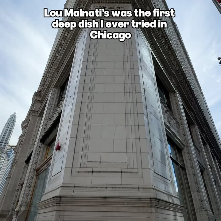 Instagram post by @keninchicago for Lou Malnati's. Caption reads: This Chicago-style pizza institution,....