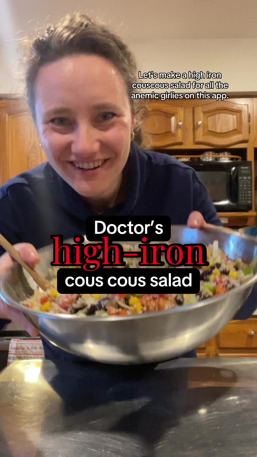 TikTok post by @cookwithdrbrooke for LuckyIronLife. Caption reads: [...] health. Iron cookware, like the....