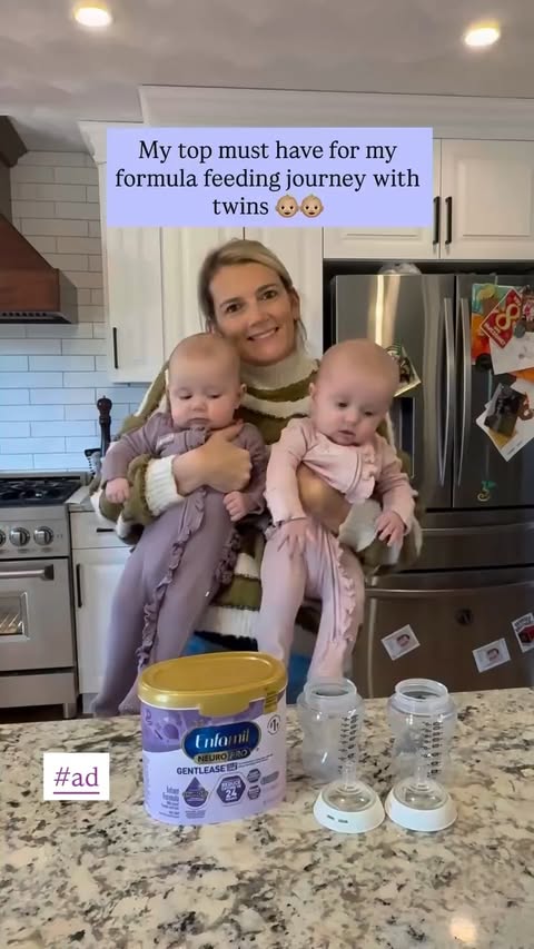 Instagram post by @annecolehowell for Enfamil. Caption reads: [...] tummies and didn’t cause discomfort.....