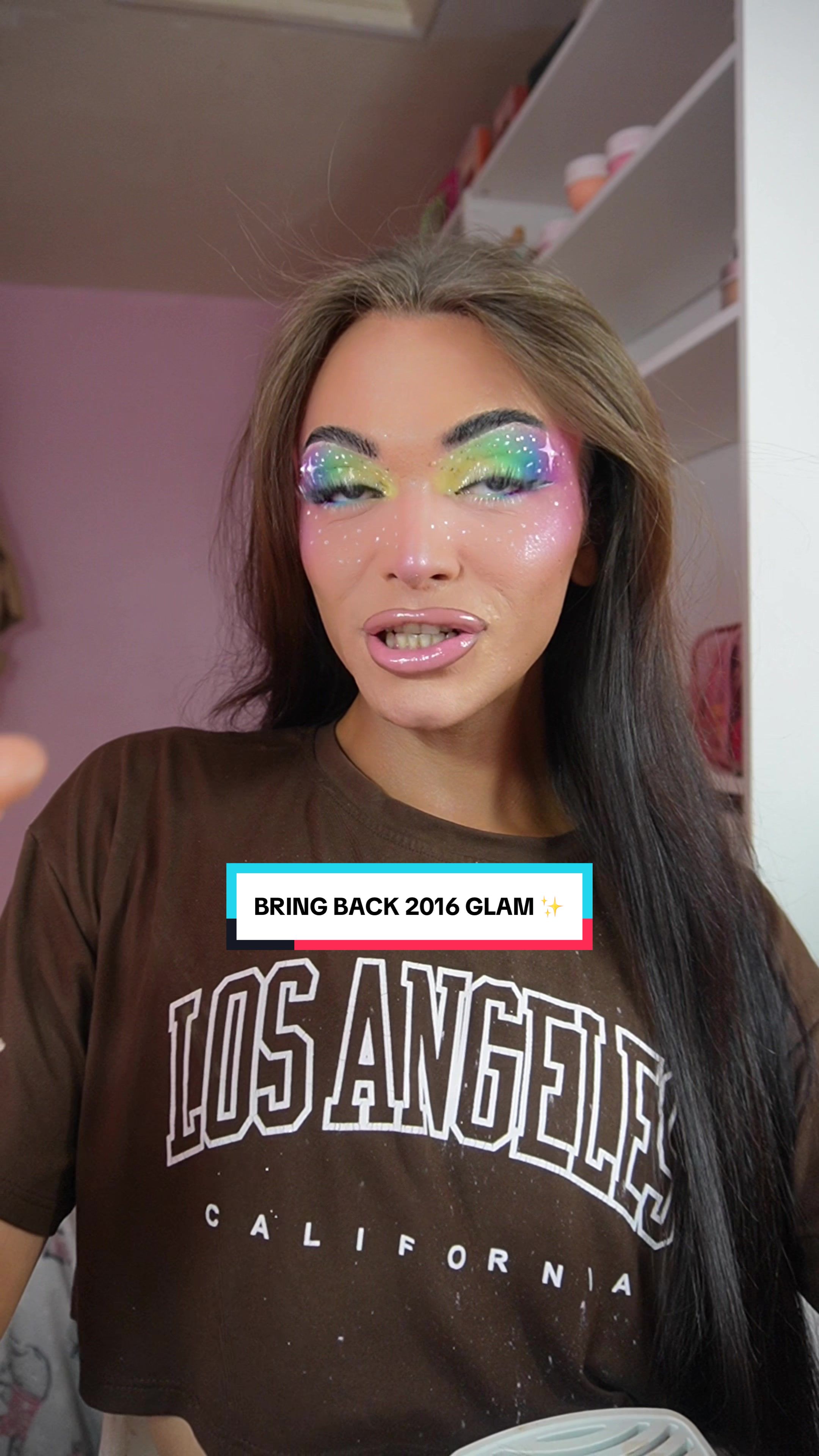 TikTok post by @psmakeup21 for FILTER BY MOLLY-MAE. Caption reads: [...] 🥲😭👀 . Let’s play with colour 🩷....