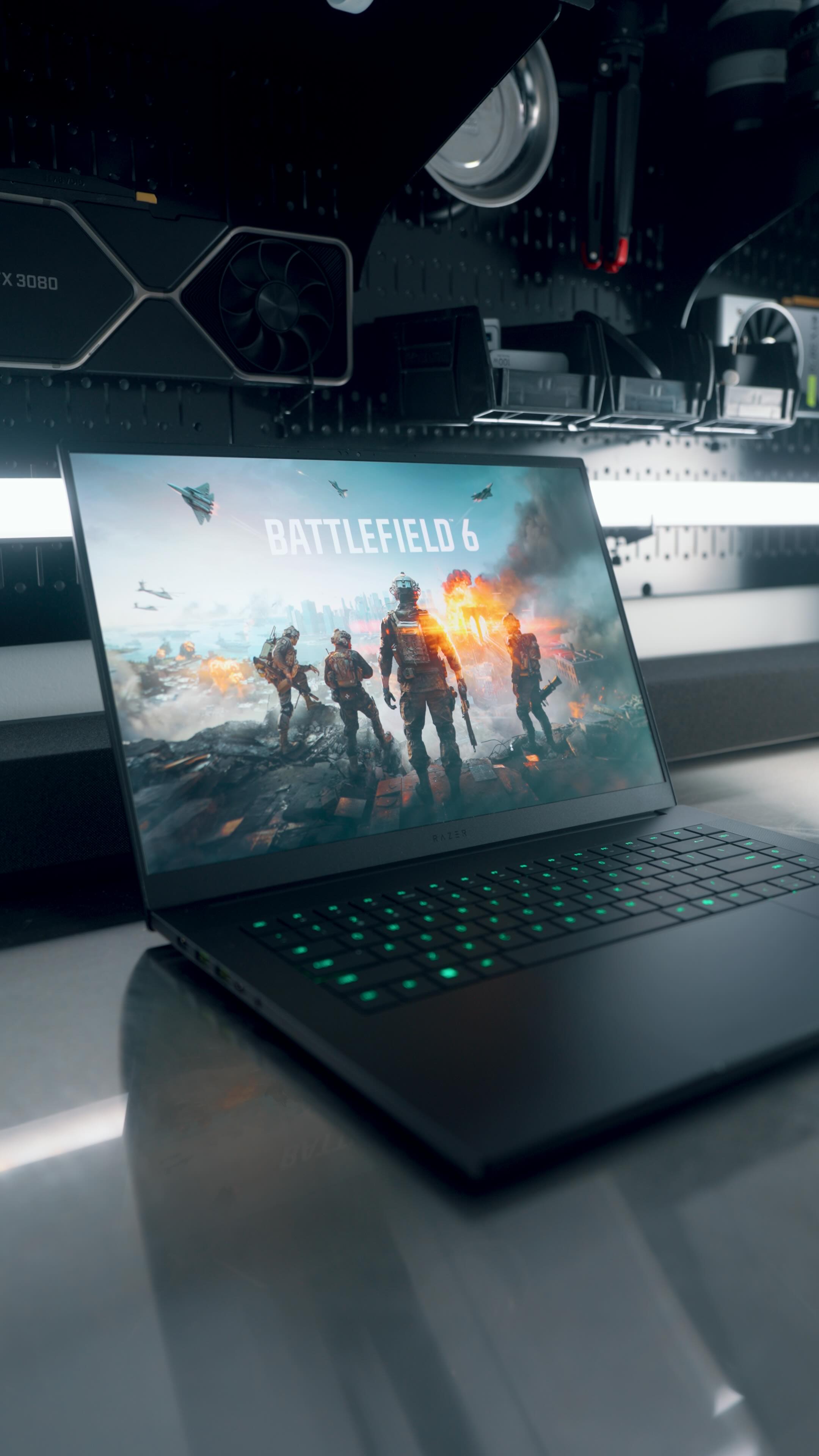 Instagram post by @mattykay for NVIDIA GeForce. Caption reads: [...] 6 on the Razer Blade laptop. @nvidiageforce....