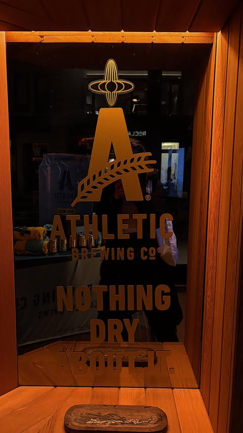 Instagram post by @eatlizabeth for Athletic Brewing. Caption reads: [...] about Athletic January 🍻Thanks you....