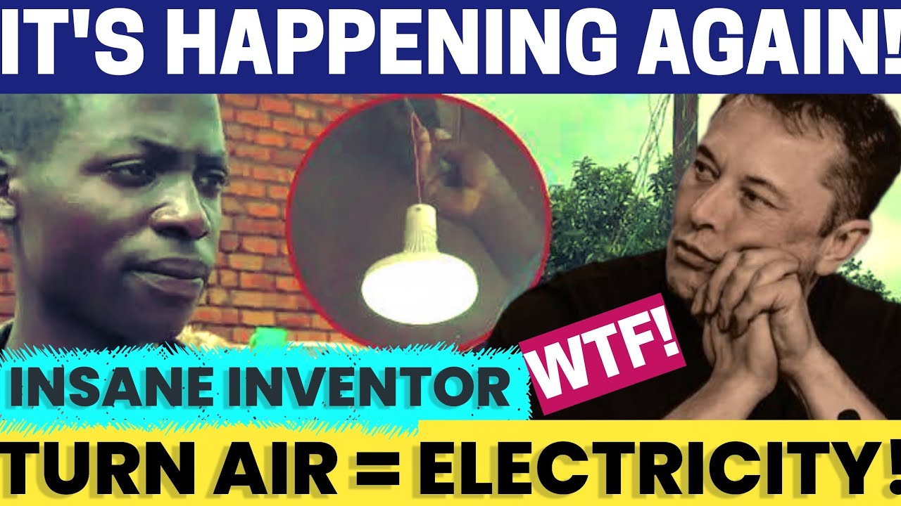 YouTube post by @drcoolautofix for OLIGHT. Caption reads: HOW African Teen Turns AIR into ELECTRICITY –....