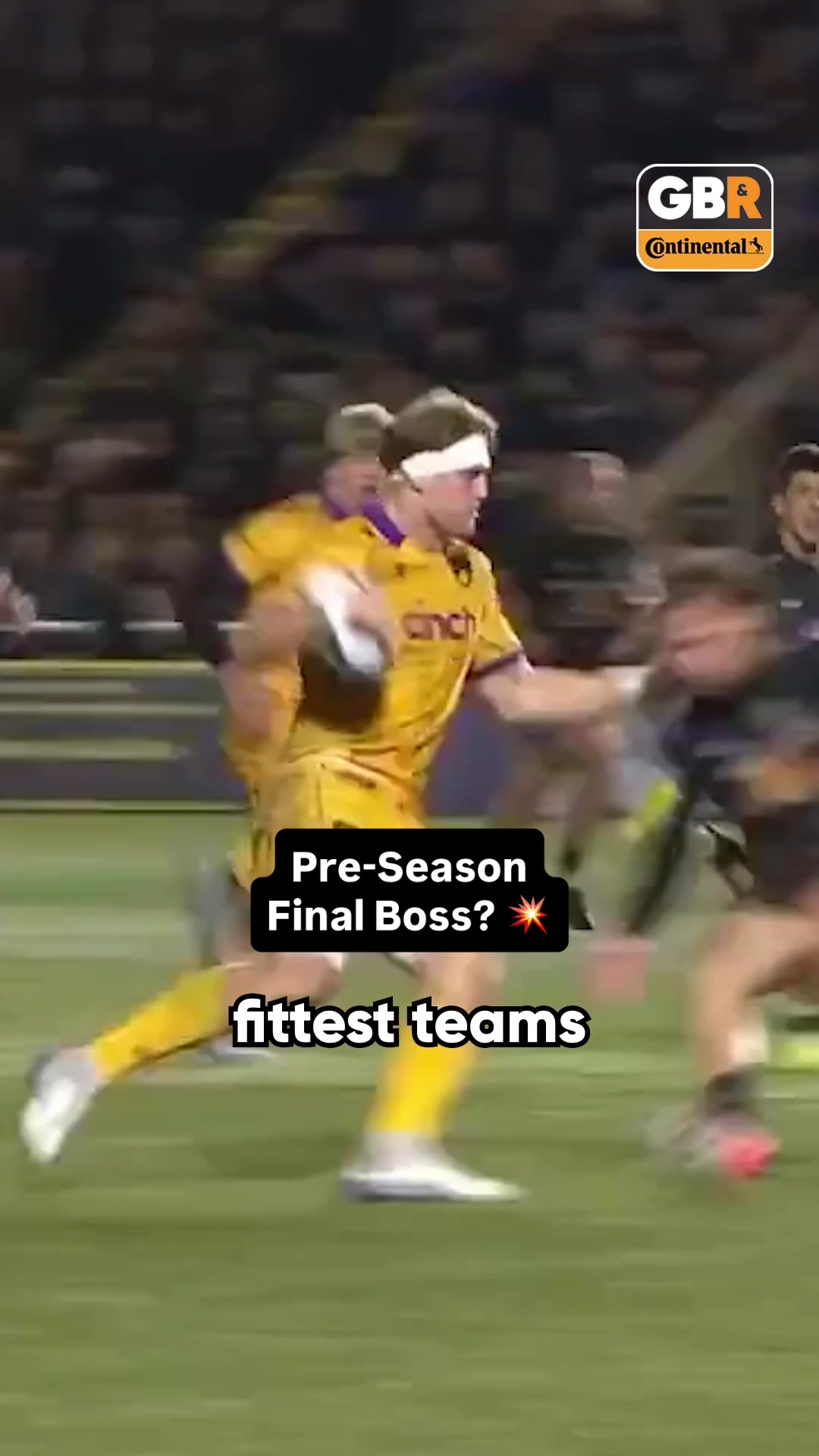 TikTok post by @goodbadrugby for Continental Reifen. Caption reads: The ultimate pre-season demon 😤 Since 2018,....