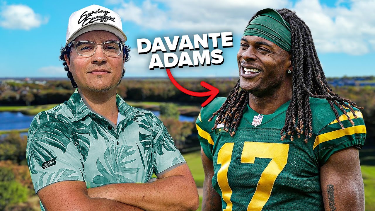 YouTube post by @HenryGrilloGolf for Groove Life. Caption reads: Davante Adams Took Me to Shadow Creek Golf Club.