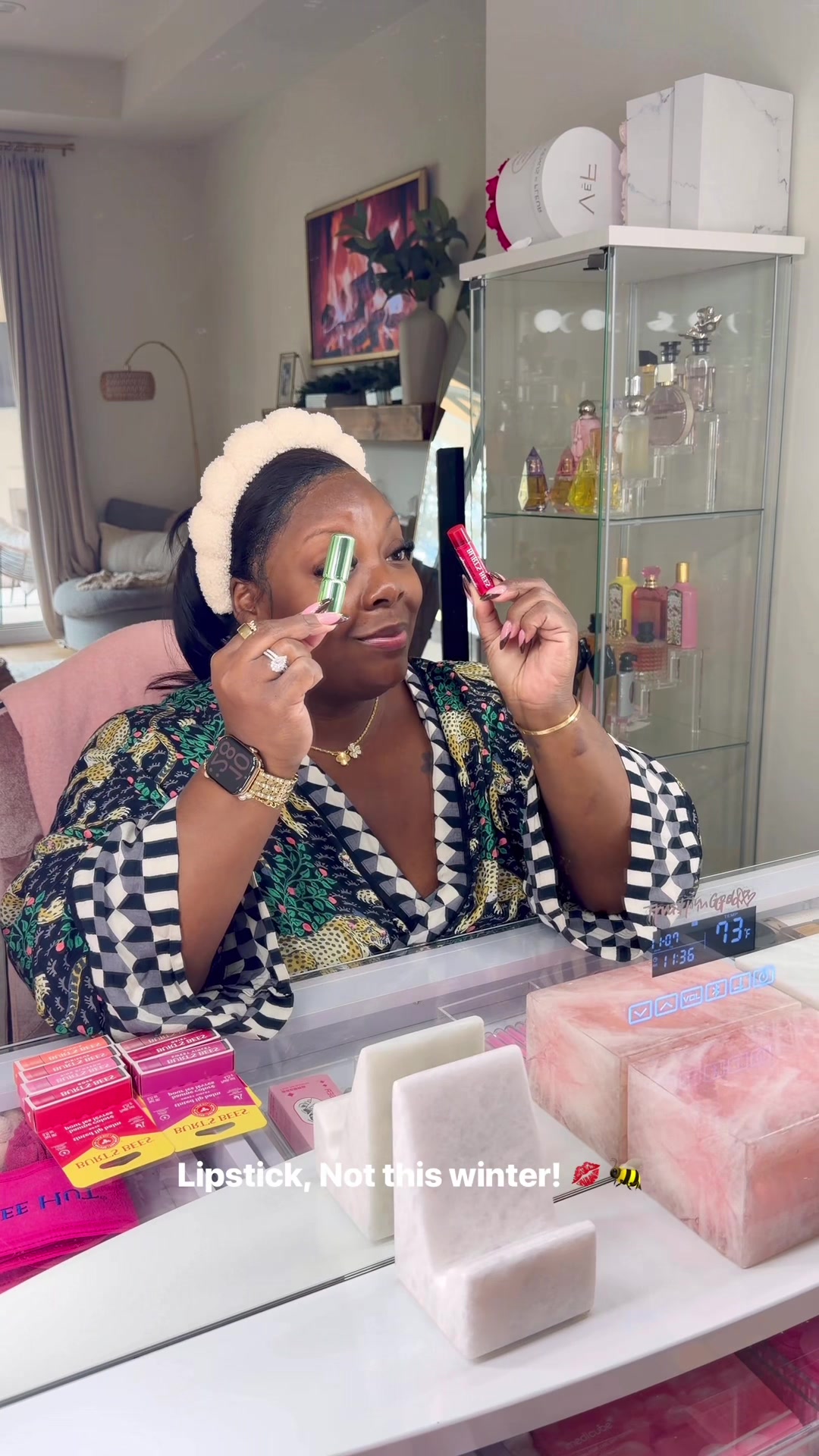 TikTok post by @operation_niki for Burt's Bees. Caption reads: #BurtsBeesPartner Bestie, why didn’t y’all tell me....