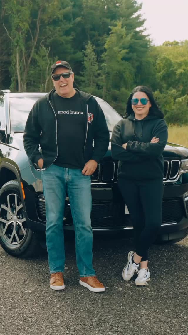 Instagram post by @danielle.murr for Jeep. Caption reads: Spoiler: Chuck and Danielle did NOT want to give....