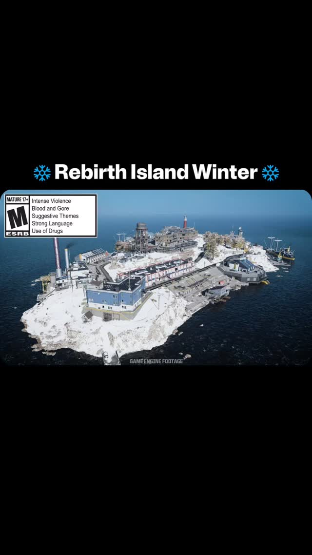 Instagram post by @world._.motivation for Call of Duty. Caption reads: [...] Rebirth Island Winter is here now in Call of....