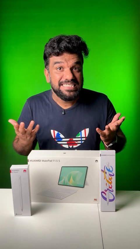 Instagram post by @salimbaba_technical for huawei. Caption reads: Eye strain bye-bye! 👋 Huawei MatePad 11.5 S:....