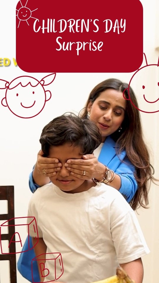 Instagram post by @mitzitup for Sunfeast Yippee. Caption reads: Children’s Day surprise for Akshiv 💛
Made his....