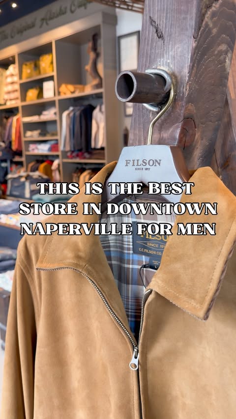 Instagram post by @itsabbysworldafterall for Filson. Caption reads: [...] in Downtown Naperville, @filson1897 is....