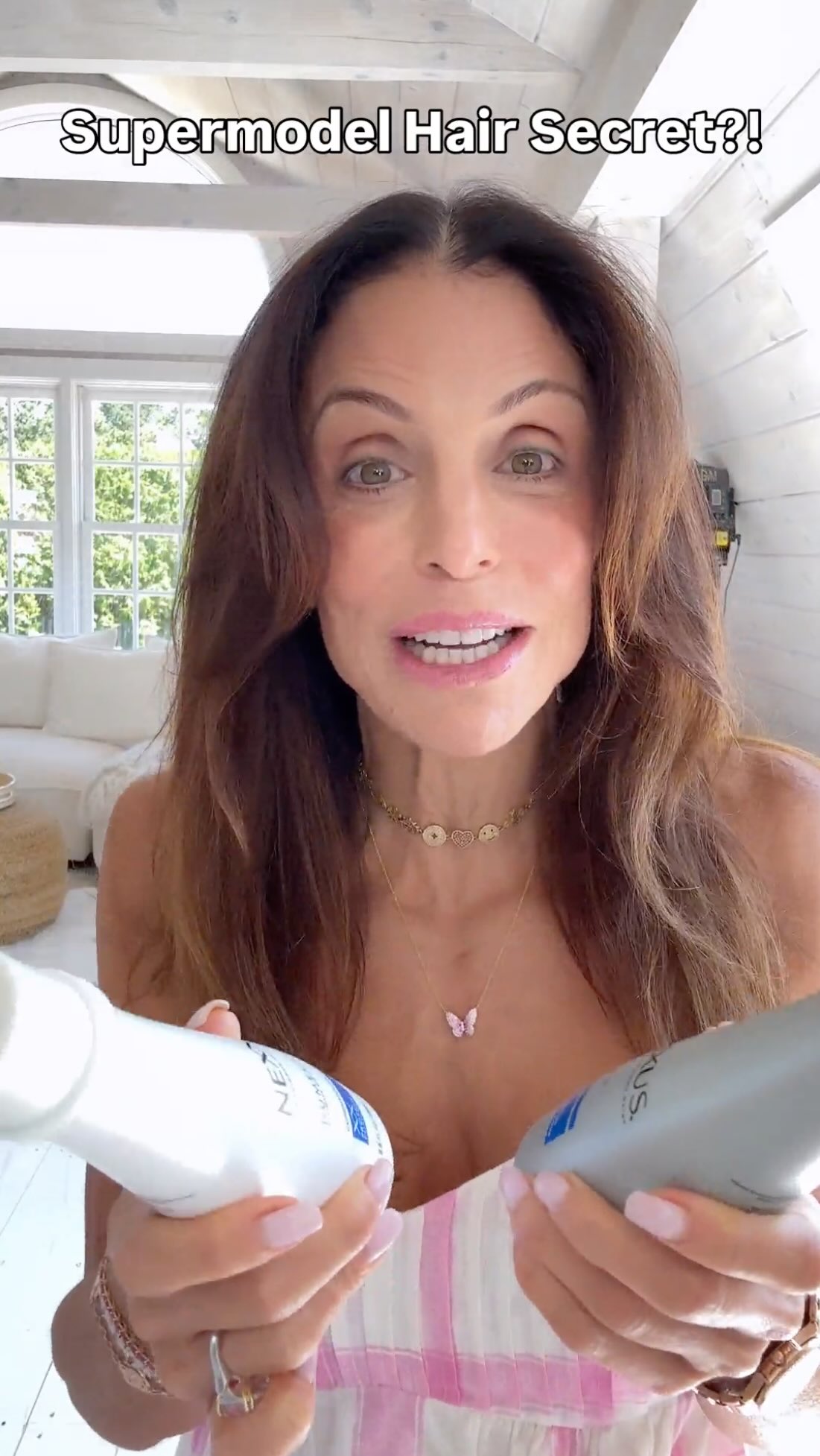 Instagram post by @bethennyfrankel for Nexxus Haircare. Caption reads: #NexxusPartner @nexxushaircare Supermodel haircare....