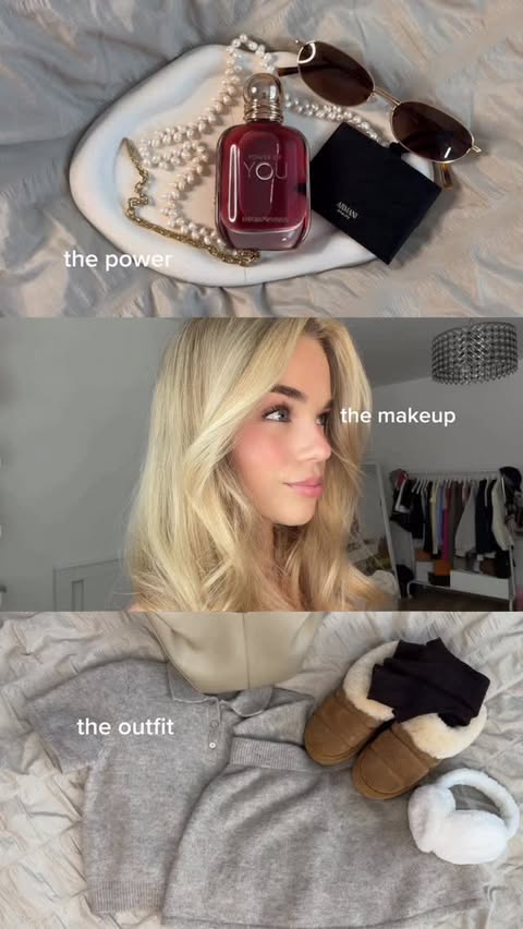 Instagram post by @pavleovaa for Armani beauty. Caption reads: [...] power - Emporio Armani Power of....