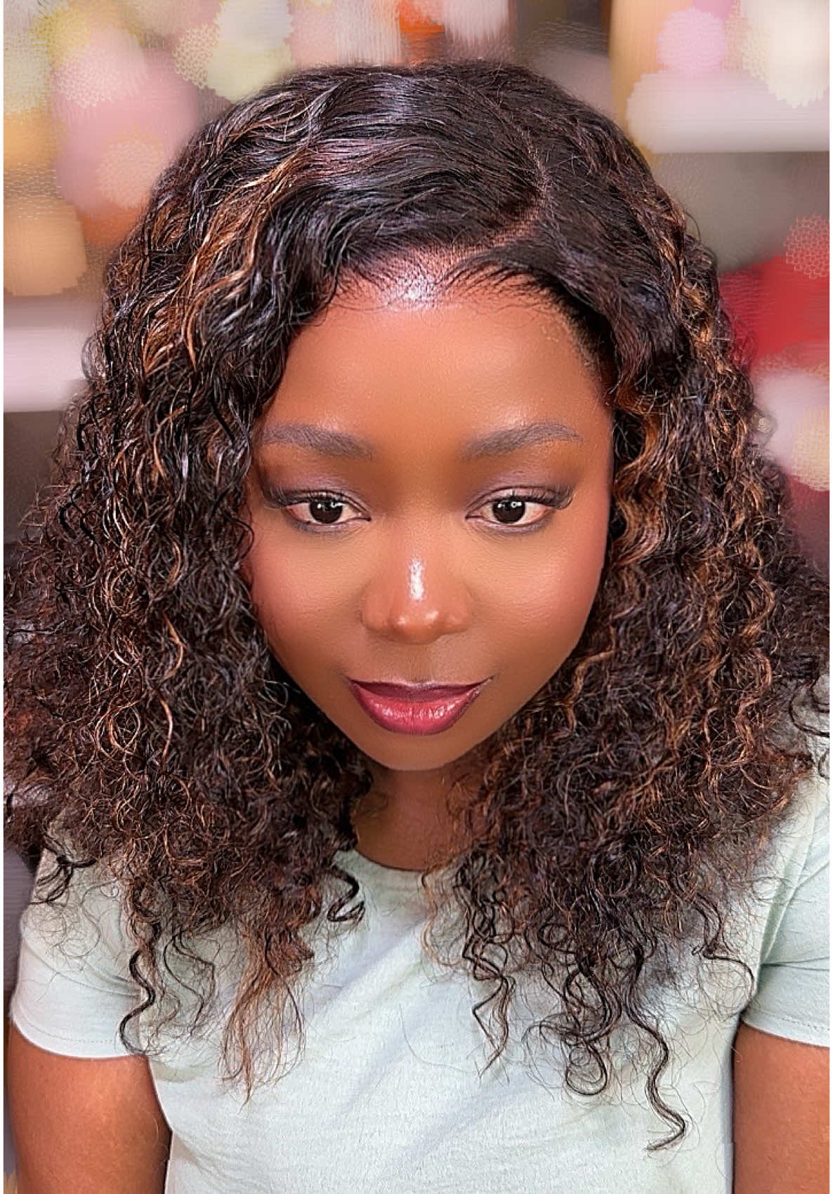 TikTok post by @beautifullycapable for Wavymy Hair. Caption reads: WavyMy Wear Go 6x4 Lace Highlight Water Wave Wig.....