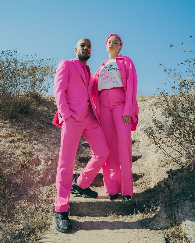Instagram post by @blairimani for Argent. Caption reads: Voting suits you. @argent x @whenweallvote....