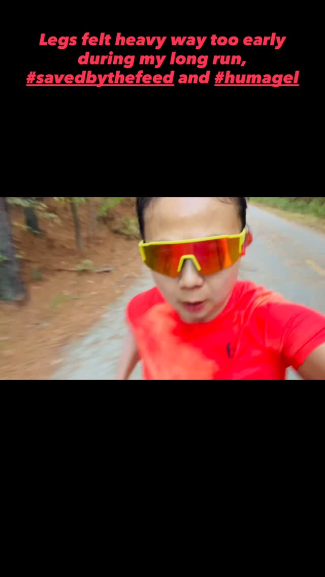 Instagram post by @ecofriendlyliving for FlipBelt. Caption reads: Legs felt heavy too early in my long run,....